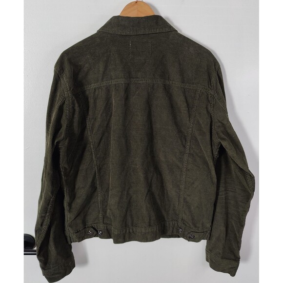 Iron And Resin Jacket Mens XL Green Corduroy Trucker Workwear Huckberry - Picture 3 of 8